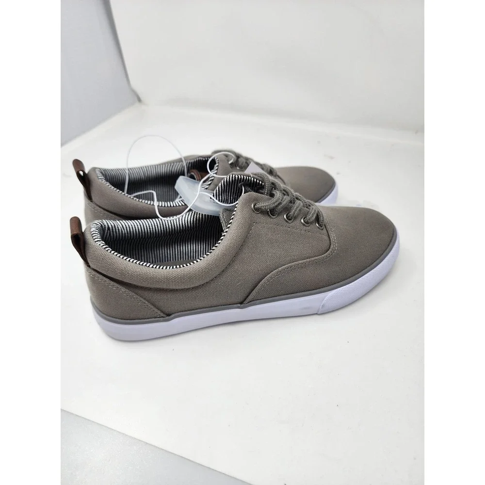 Goodfellow & Co Mens Low Top Lace Up Sneakers Gray Canvas Casual Size 7